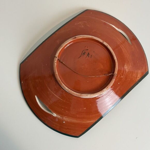 Safi Moroccan Pottery Signed Handmade Bowl Wall Decor - Picture 4 of 7